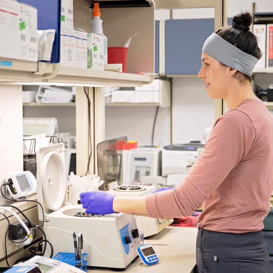 Lab work at Van Buren County Hospital.