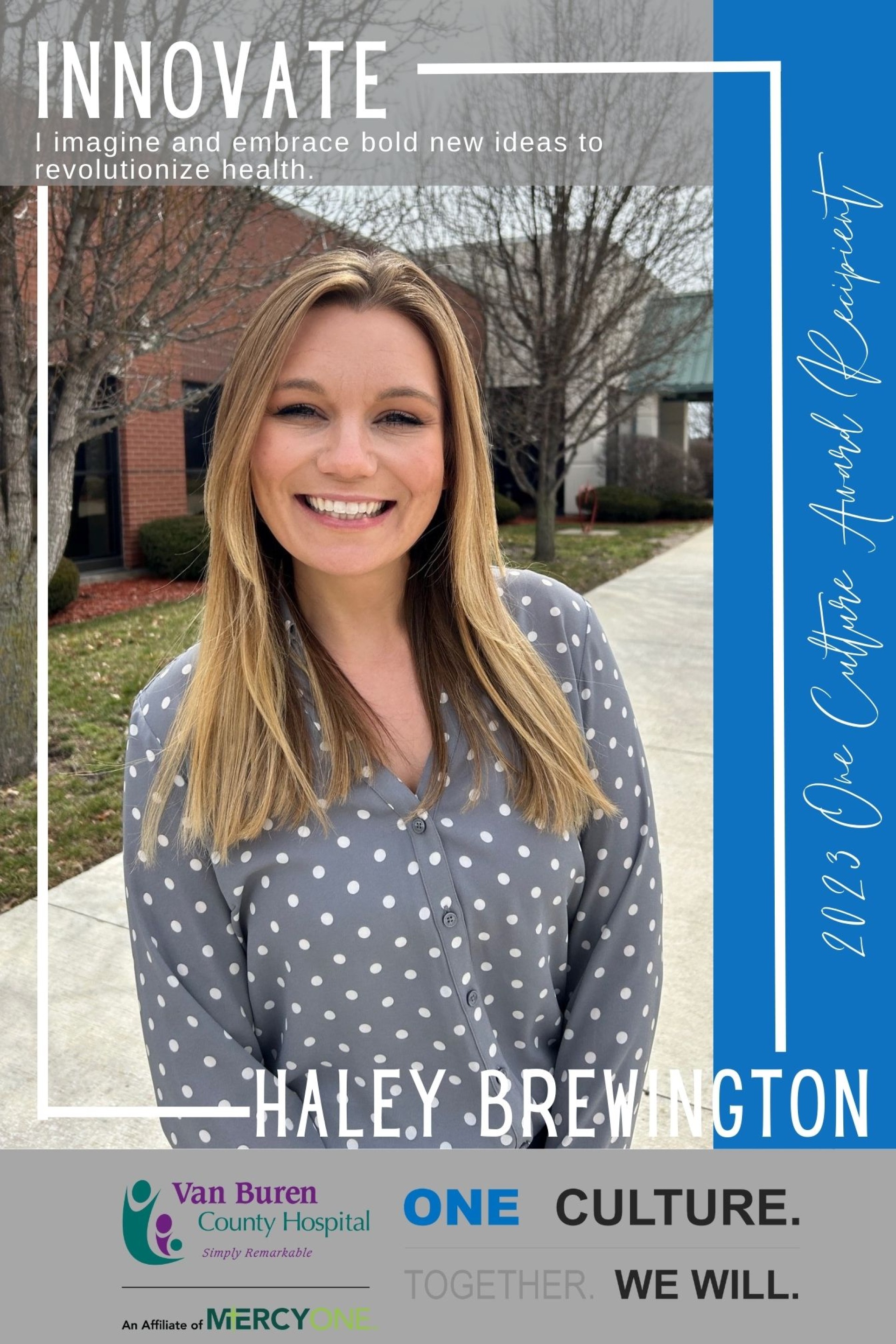 Haley Bewington: Innovate One Culture Award recipient