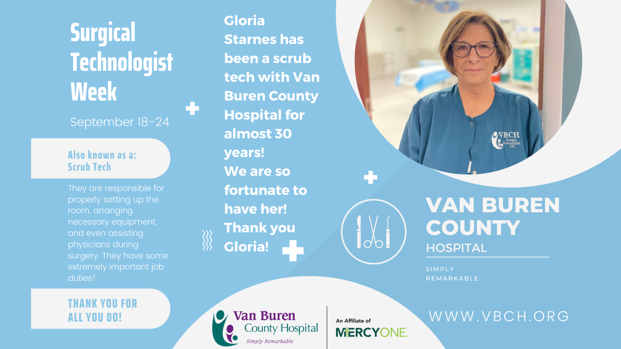 It's Surgical Technologist Week! Van Buren County Hospital